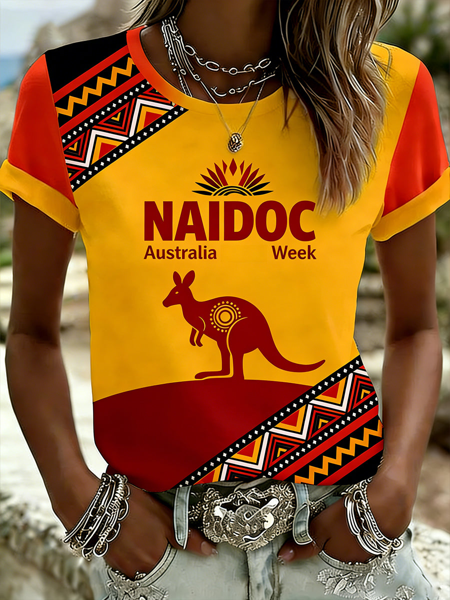 Women's Naidoc Week Elements Print T-Shirt