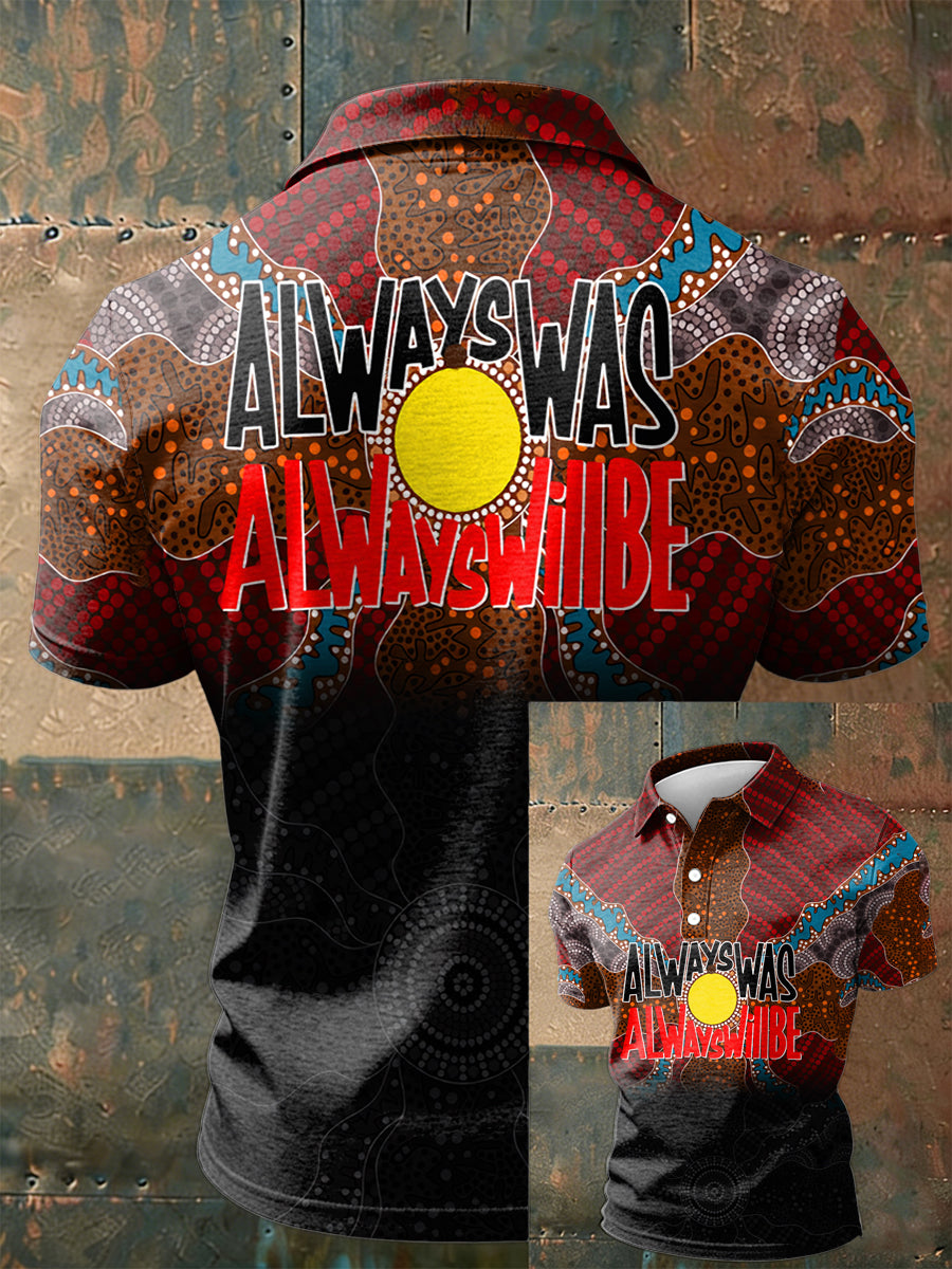 Men's AU Aboriginal Culture Printed Casual Tops