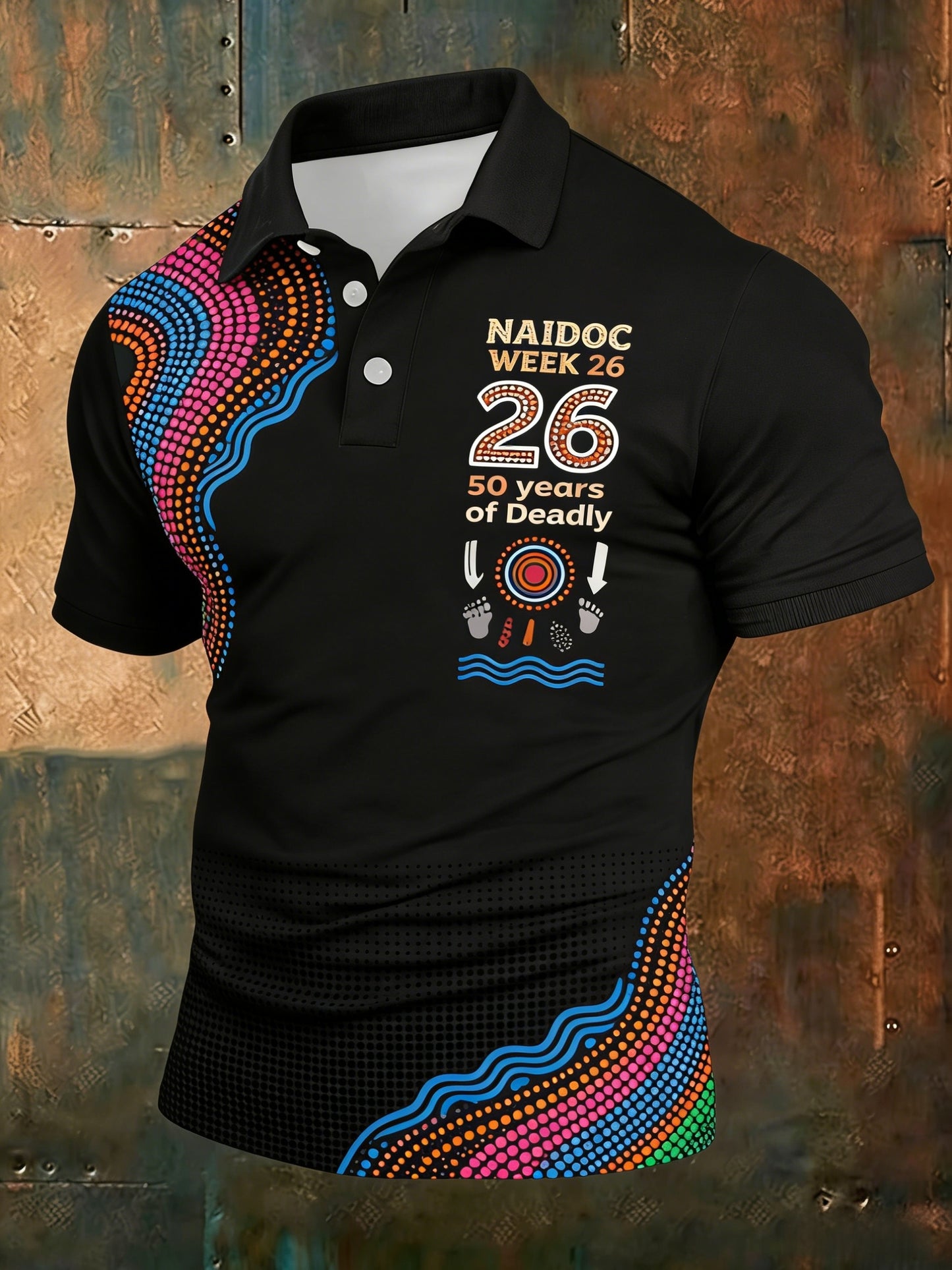 Men's  AU Aboriginal Culture Art NAIDOC Week Printed Casual Tops