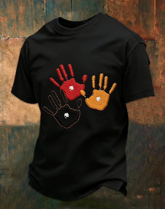 Men's  AU Aboriginal Culture Printed Short-Sleeve T-Shirt