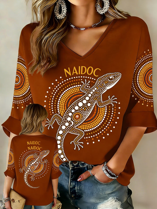 Women's AU Aboriginal Art NAIDOC Week Printed Tops