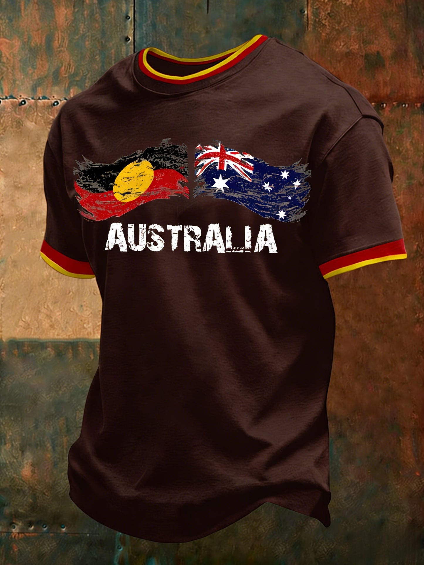 Men's  AU Aboriginal Culture Art NAIDOC Week Printed Casual Tops