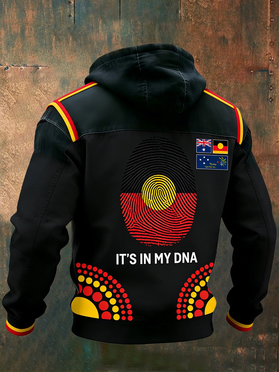 Men's  AU Aboriginal Culture Art NAIDOC Week Casual Sporty Stand Collar Jacket