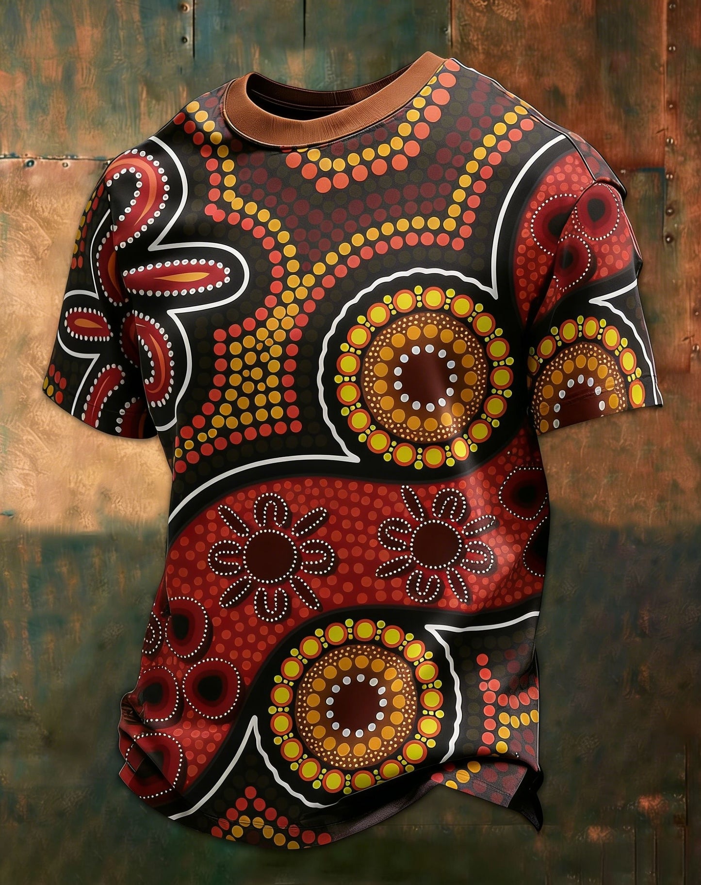 Men's AU Aboriginal Culture Printed Casual Tops
