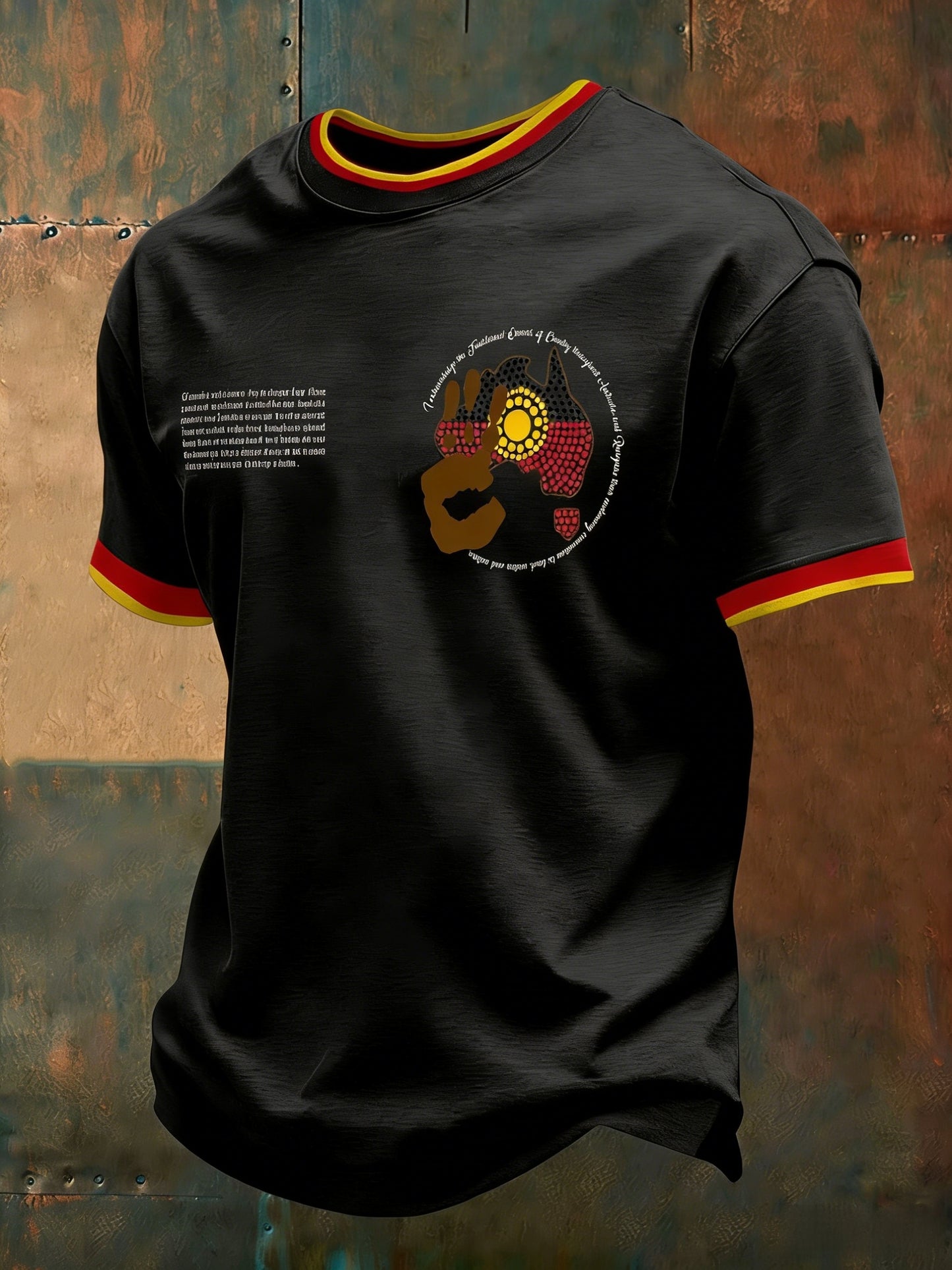 Men's AU Aboriginal Culture Printed Casual Tops