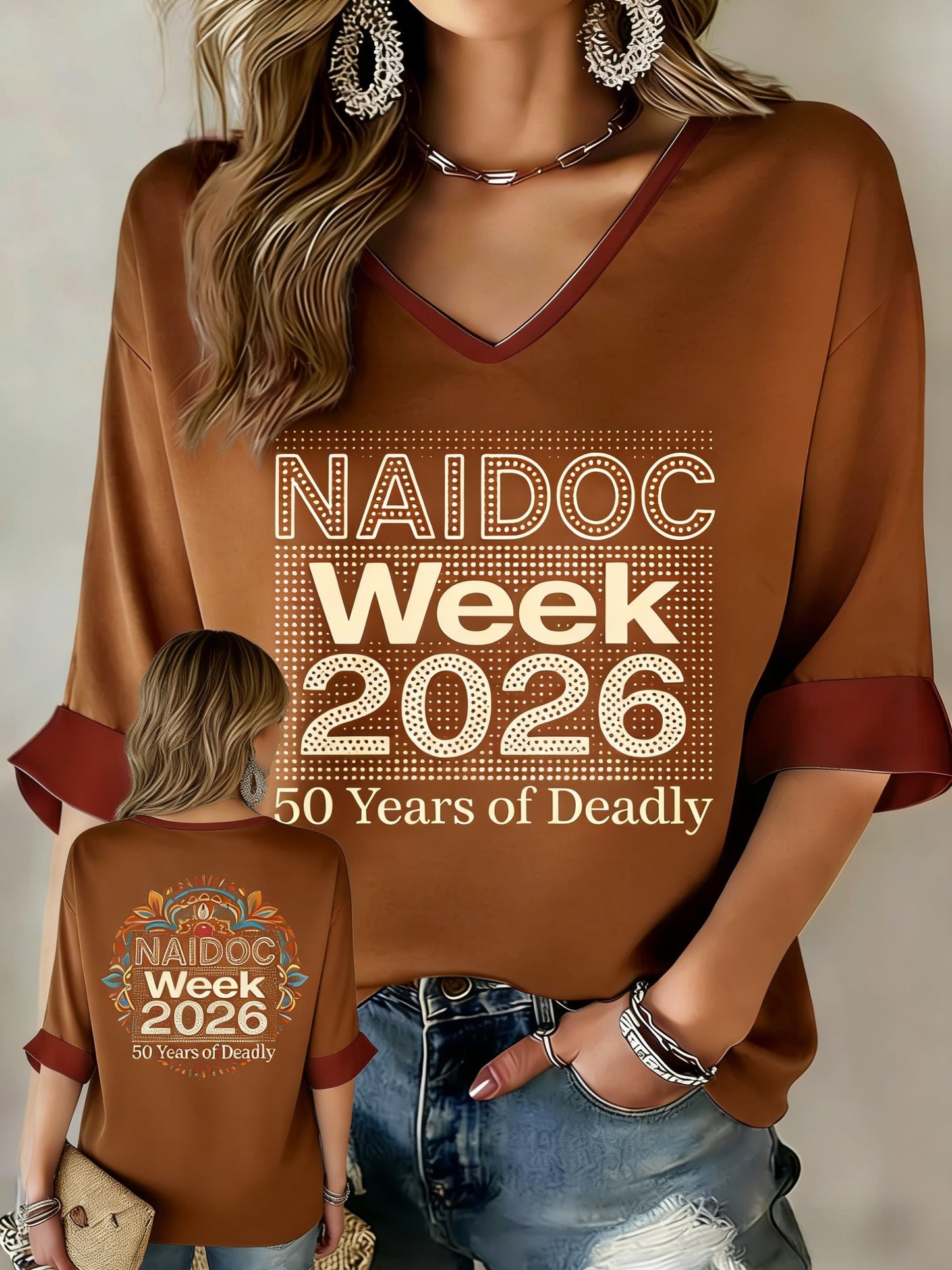 Women's AU Aboriginal Art NAIDOC Week Printed Tops