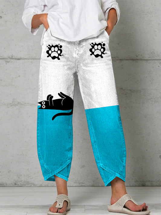 Women's Animal Art Print Trousers