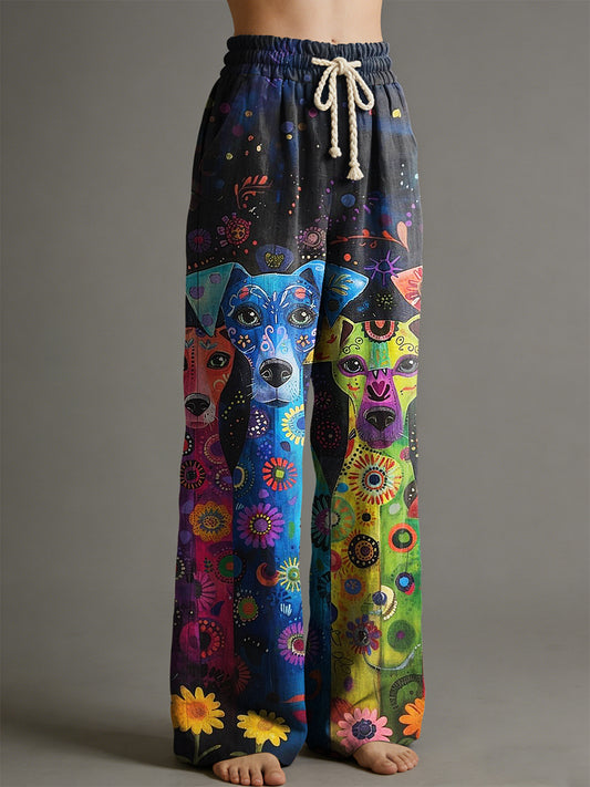 Women's Animal Art Print Trousers