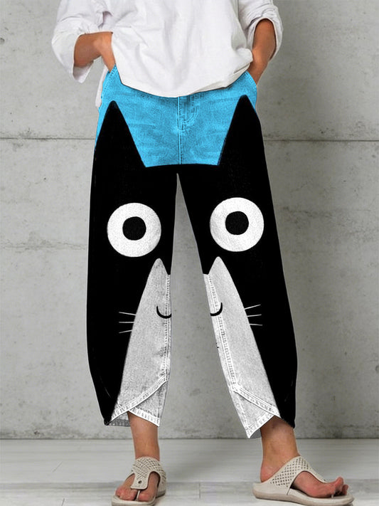 Women's Animal Art Print Trousers