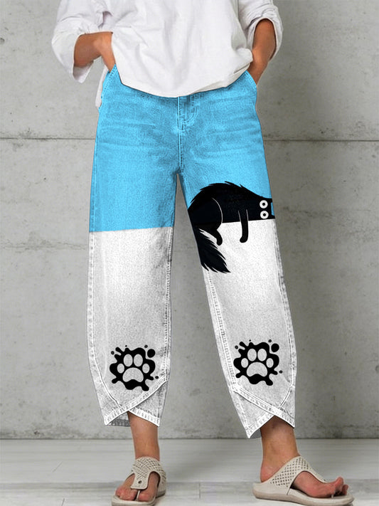 Women's Animal Art Print Trousers