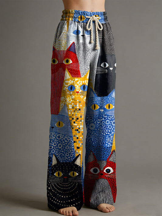 Women's Animal Art Print Trousers