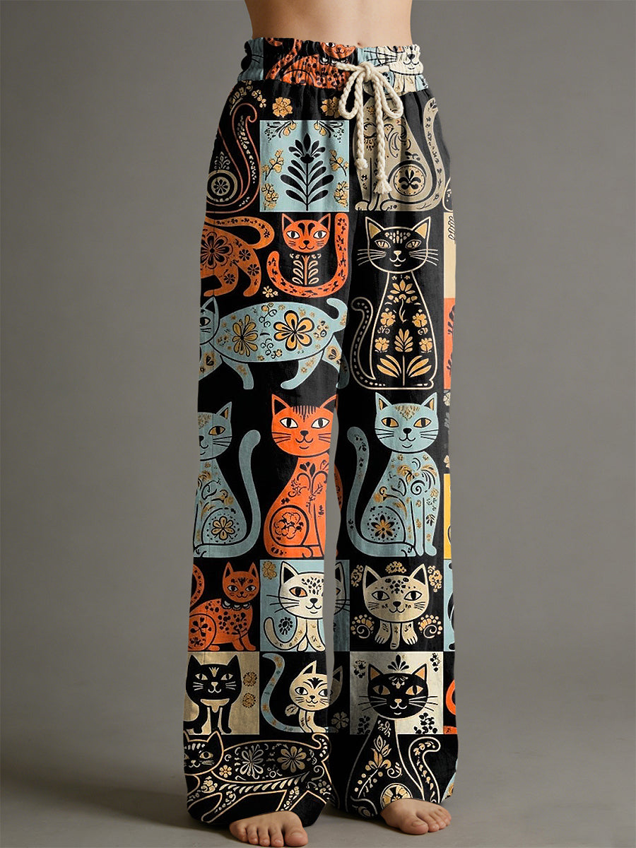 Women's Animal Art Print Trousers