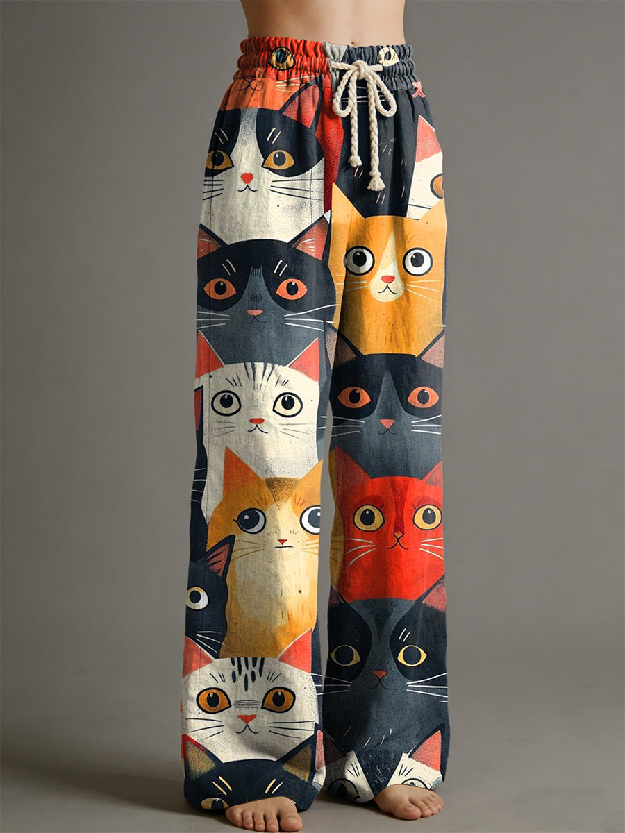 Women's Animal Art Print Trousers