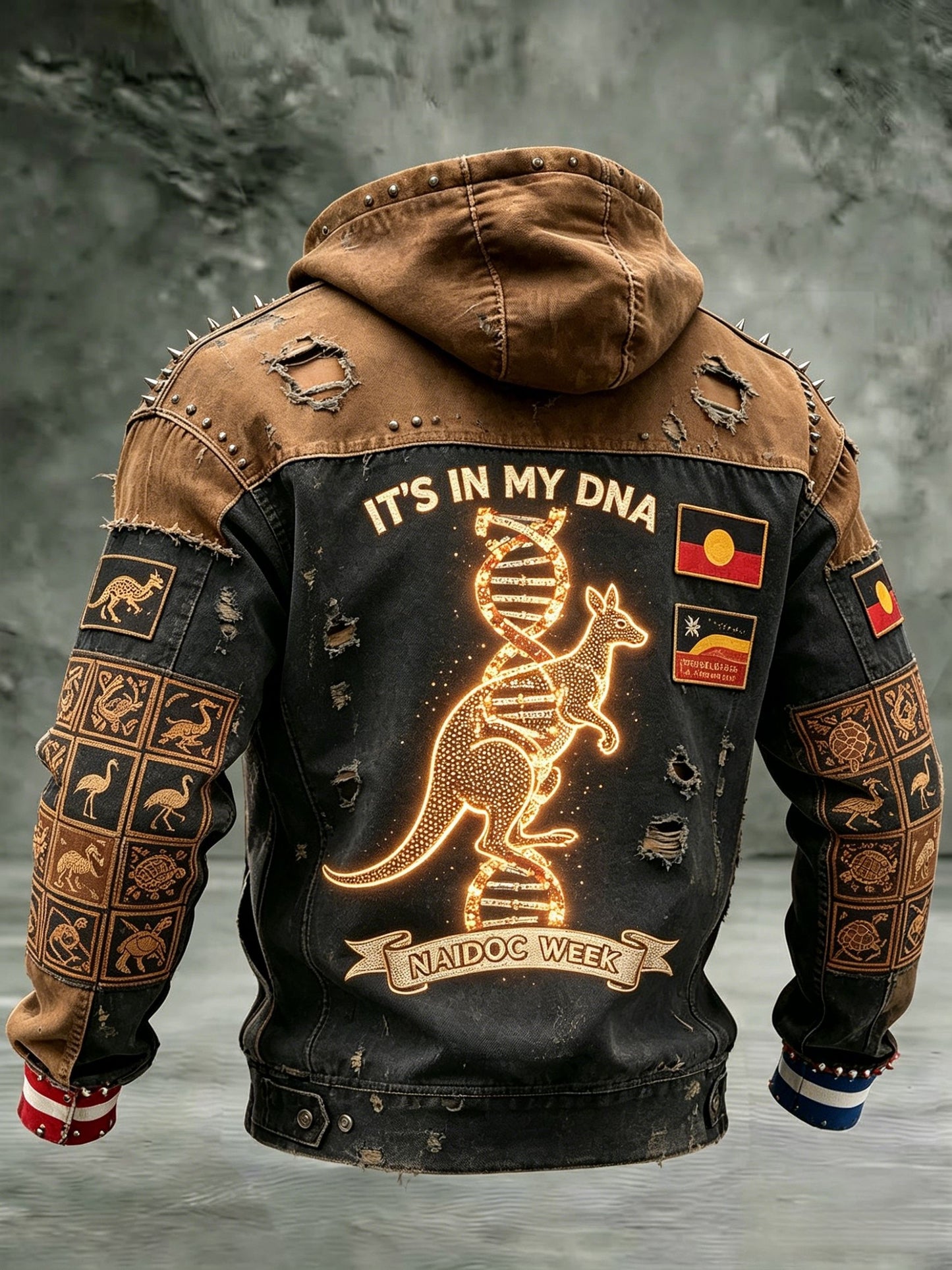 Men's AU Aboriginal Culture IT'S IN MY DNA  Hooded Sweatshirt