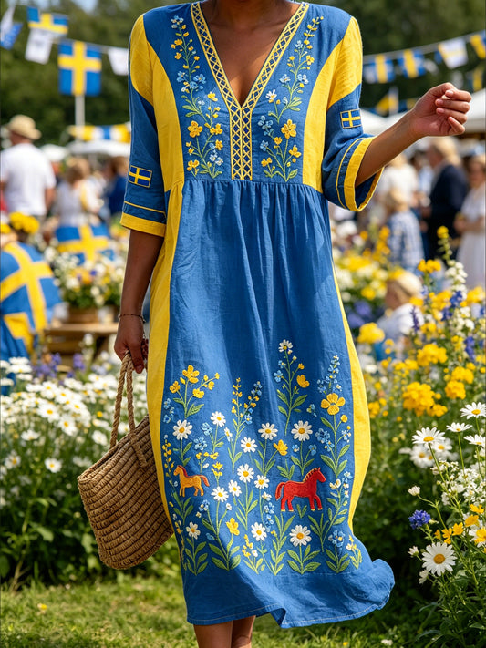 Women's Midsummer Floral Print Dress