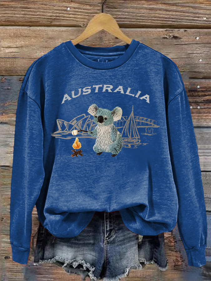Women's Australia Koala Printed Regular Sweatshirt