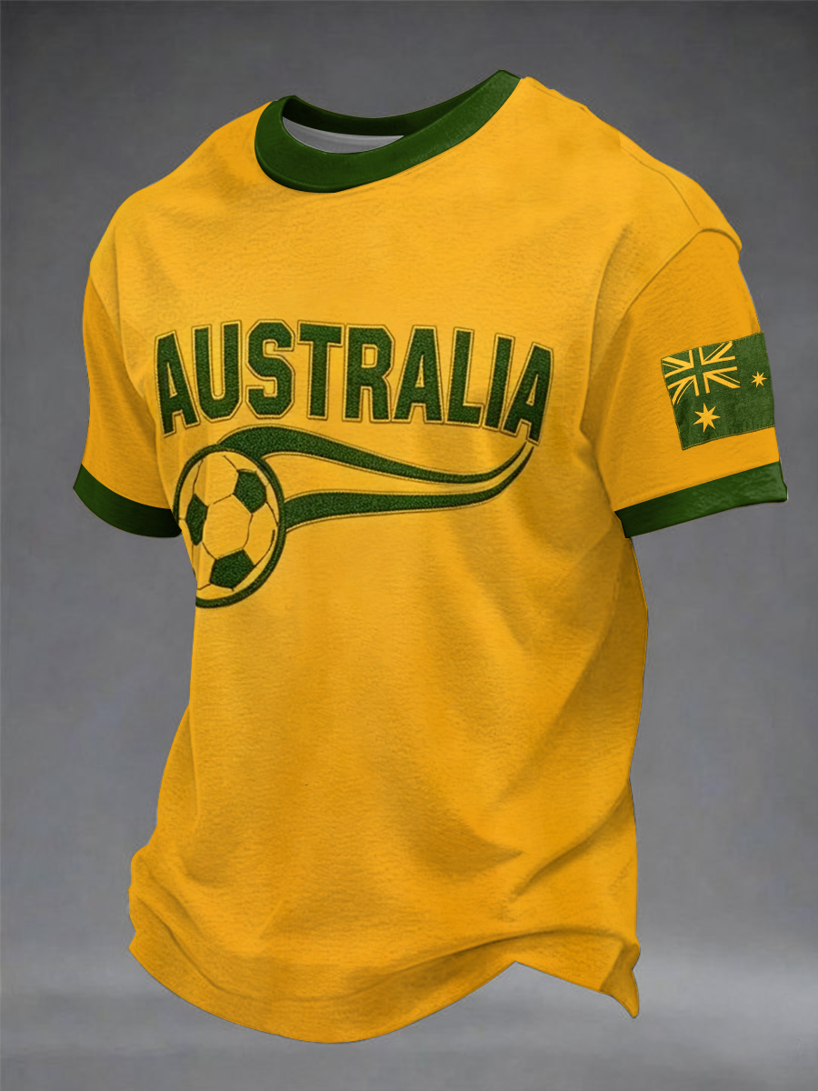Men's Australian Football lover Printed short sleeves t-shirt