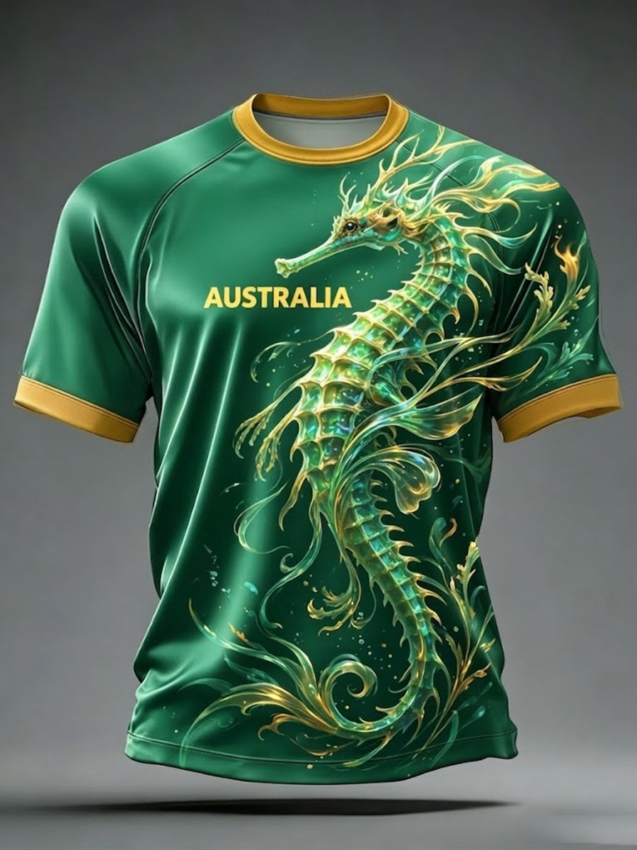 Men's Australian Football Lover Short Sleeve T-shirt