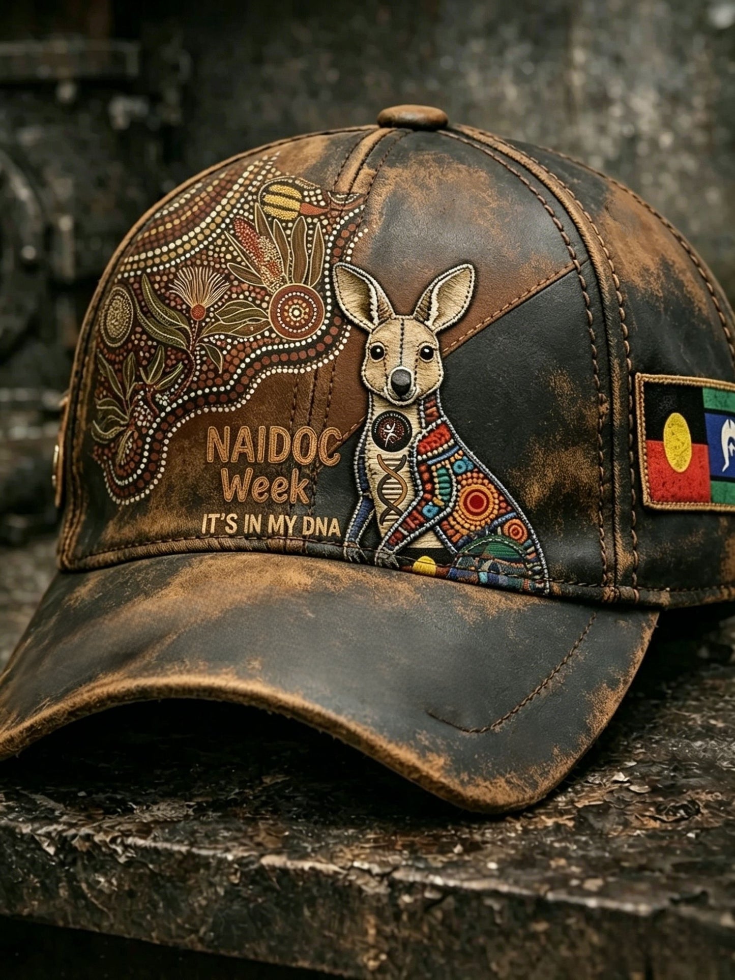 Unisex Vintage AU Aboriginal Culture IT'S IN MY DNA Hat