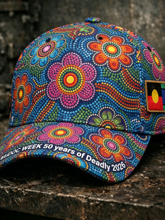 Unisex Retro Australian Art Print Casual Hat