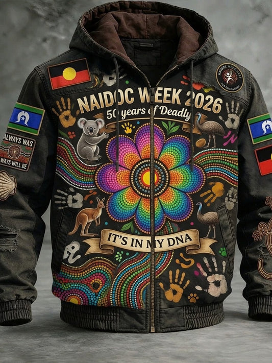 Retro Australian NAIDOC Week Art Print Casual Jacket