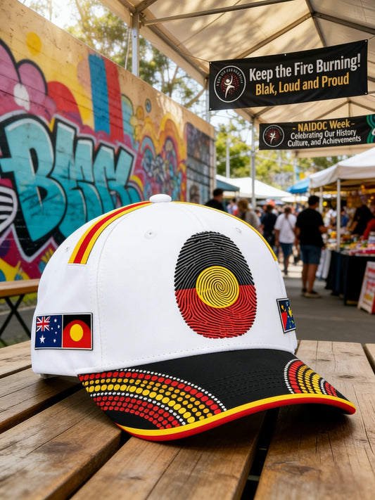 Unisex Vintage  AU Aboriginal Art NAIDOC Week Printed Washed Hat