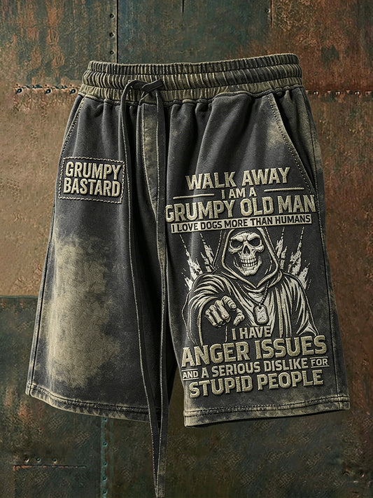 Men's Old Fuckers Club Print Casual shorts