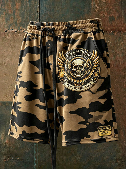 Men's Old Fuckers Club Print Casual shorts