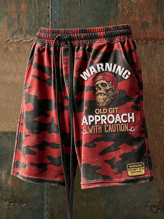 Men's Old Fuckers Club Print Casual shorts