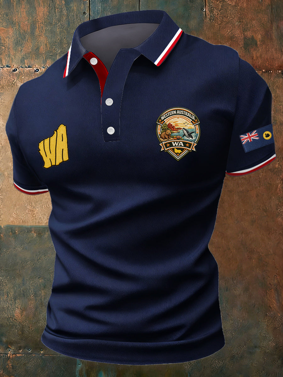 Men's Western Australia Day Printed Short Sleeve Top
