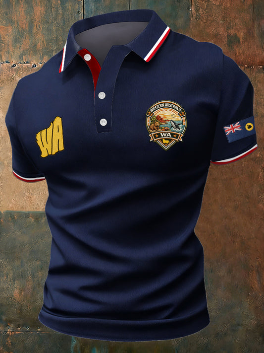 Men's Western Australia Day Printed Short Sleeve Top