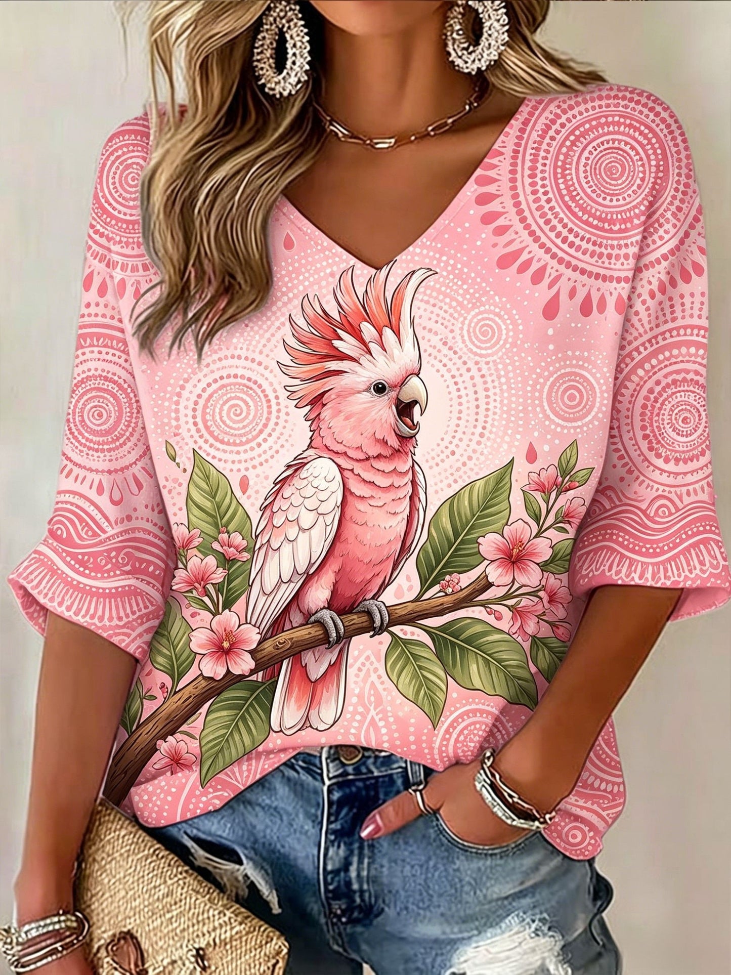 Women's AU Aboriginal Art NAIDOC Week Printed  Tops