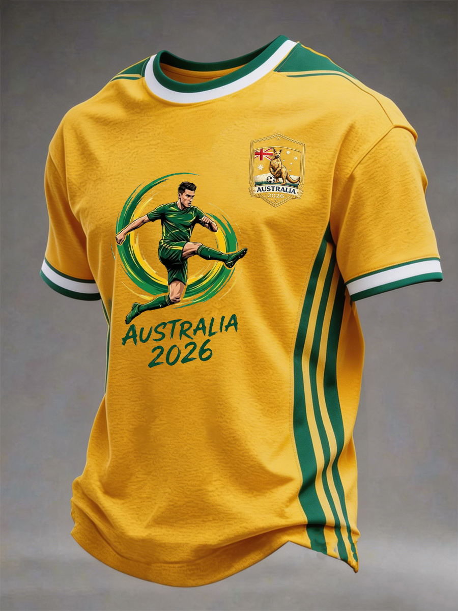 Men's Australian Football  lover Printed short sleeves t-shirt