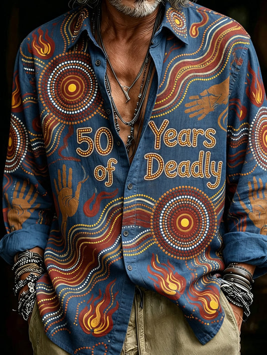 Retro Australian NAIDOC Week Art Print Casual Shirt