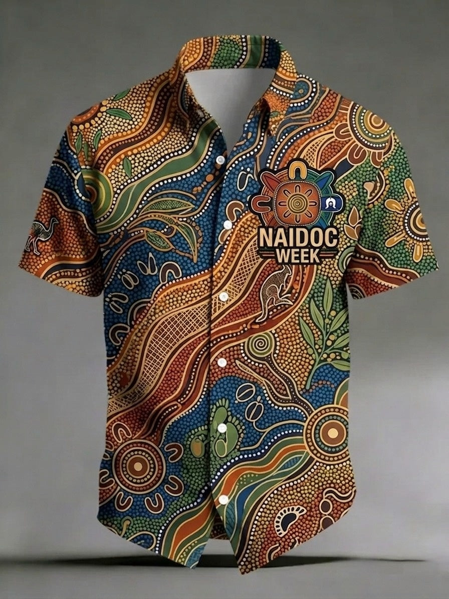 Men's AU Aboriginal Culture Short-Sleeve Shirt