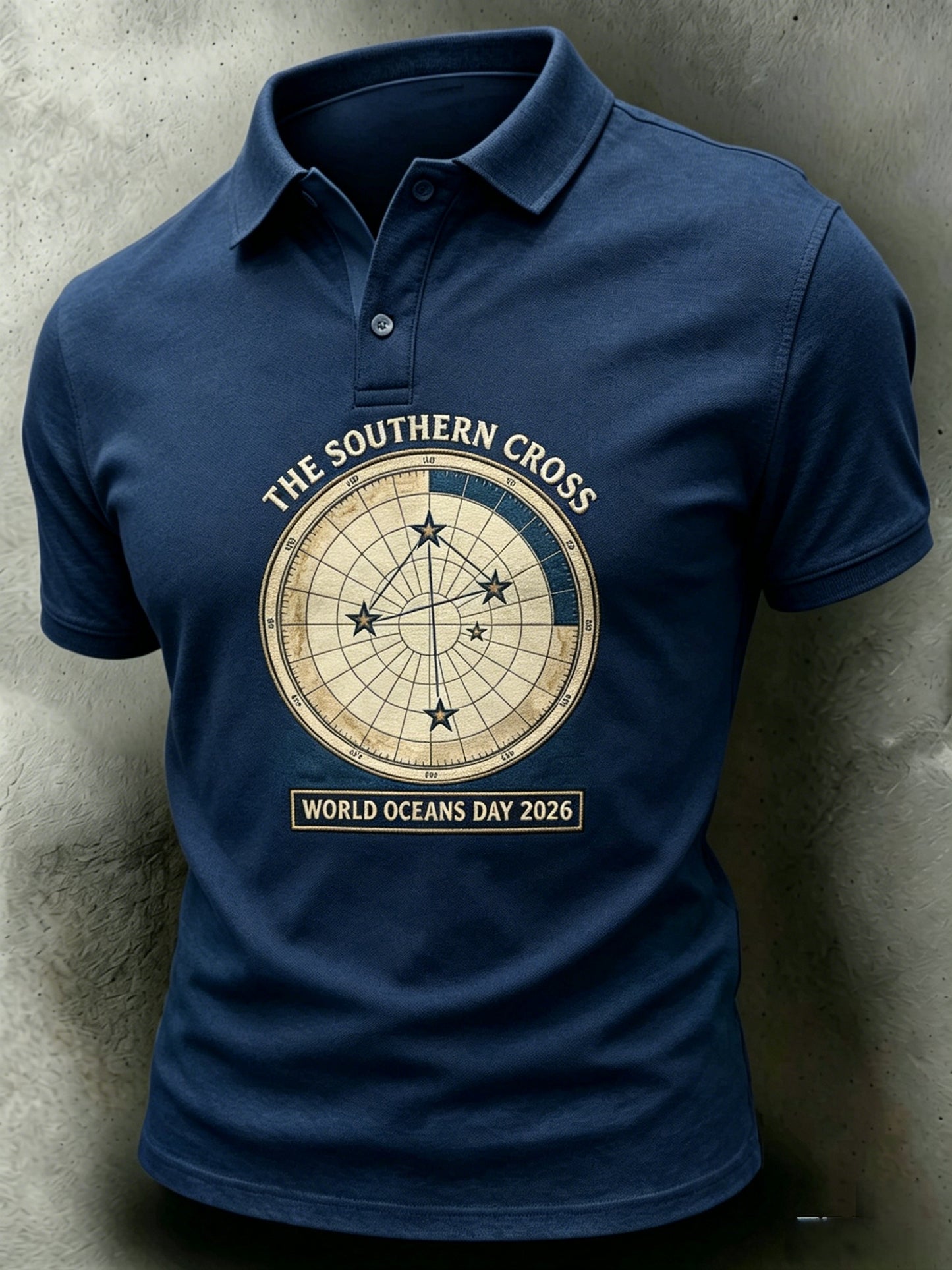 Retro Australian World Oceans Day Short-Sleeve Polo Shirt