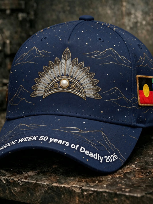 Unisex Vintage Australian-Style NAIDOC Art Print Casual Hat