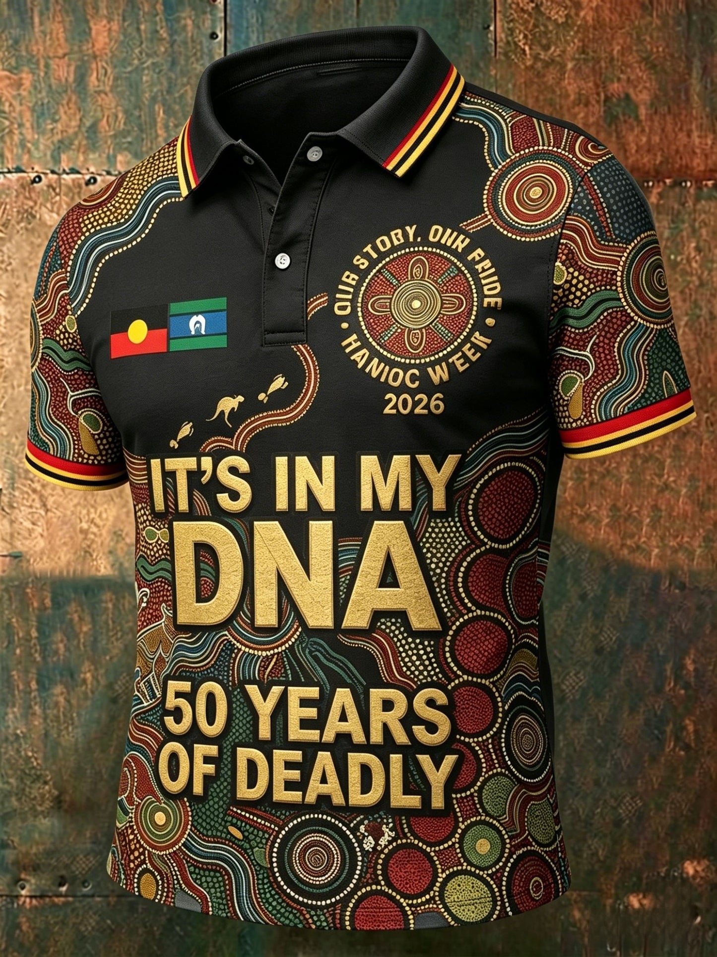 Men's Western Australia Day Printed Short Sleeve T-shirt