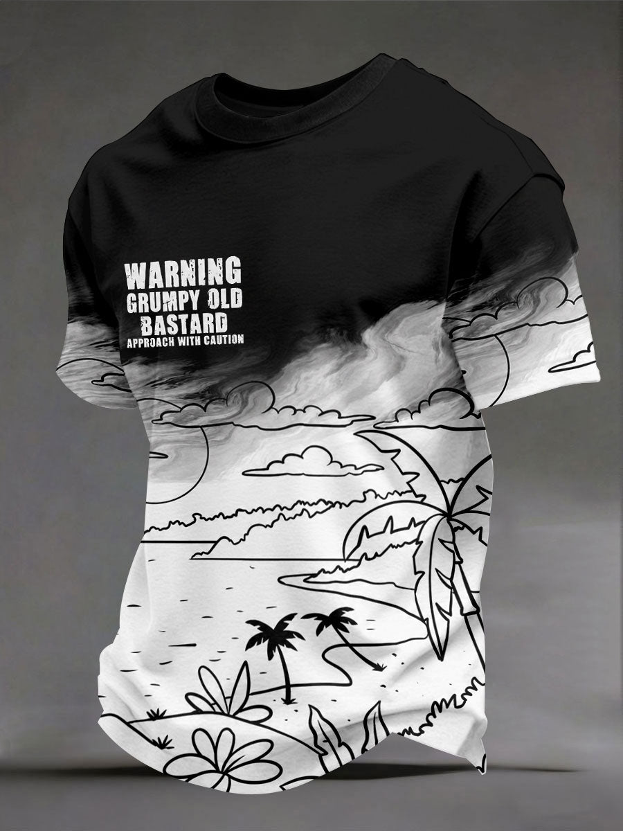 Men's 'warning grumpy old bastard' T-shirts