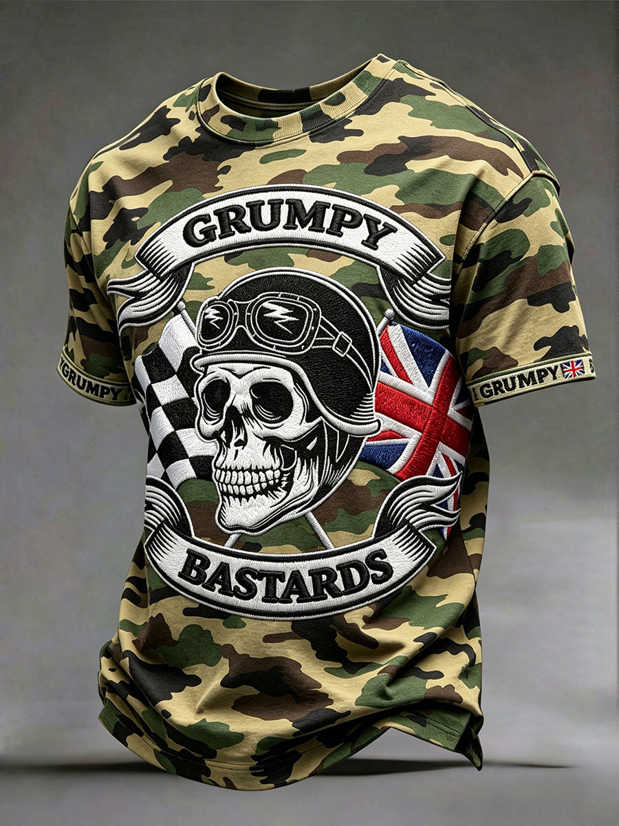 Men's 'grumpy bastard' camo T-shirts