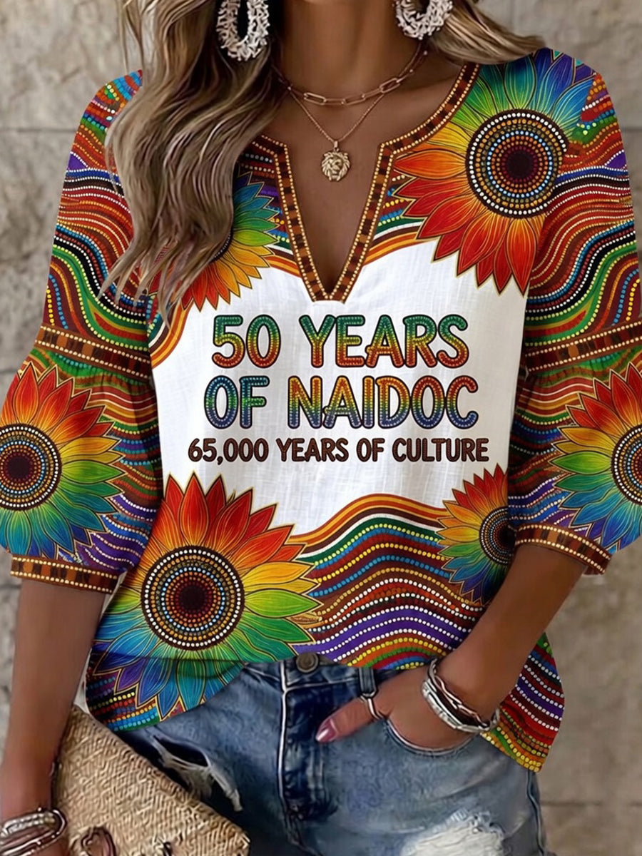 Retro Australian NAIDOC Week Art Print Casual Top