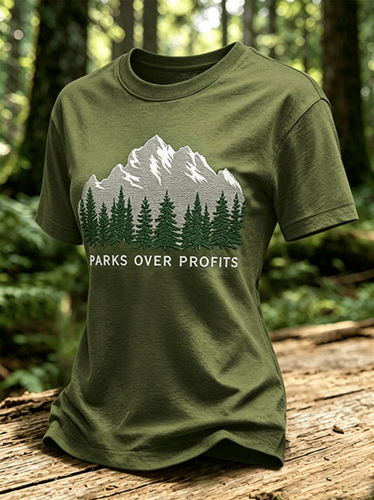 Women's May The Forest Be With You Printed Casual T-Shirt