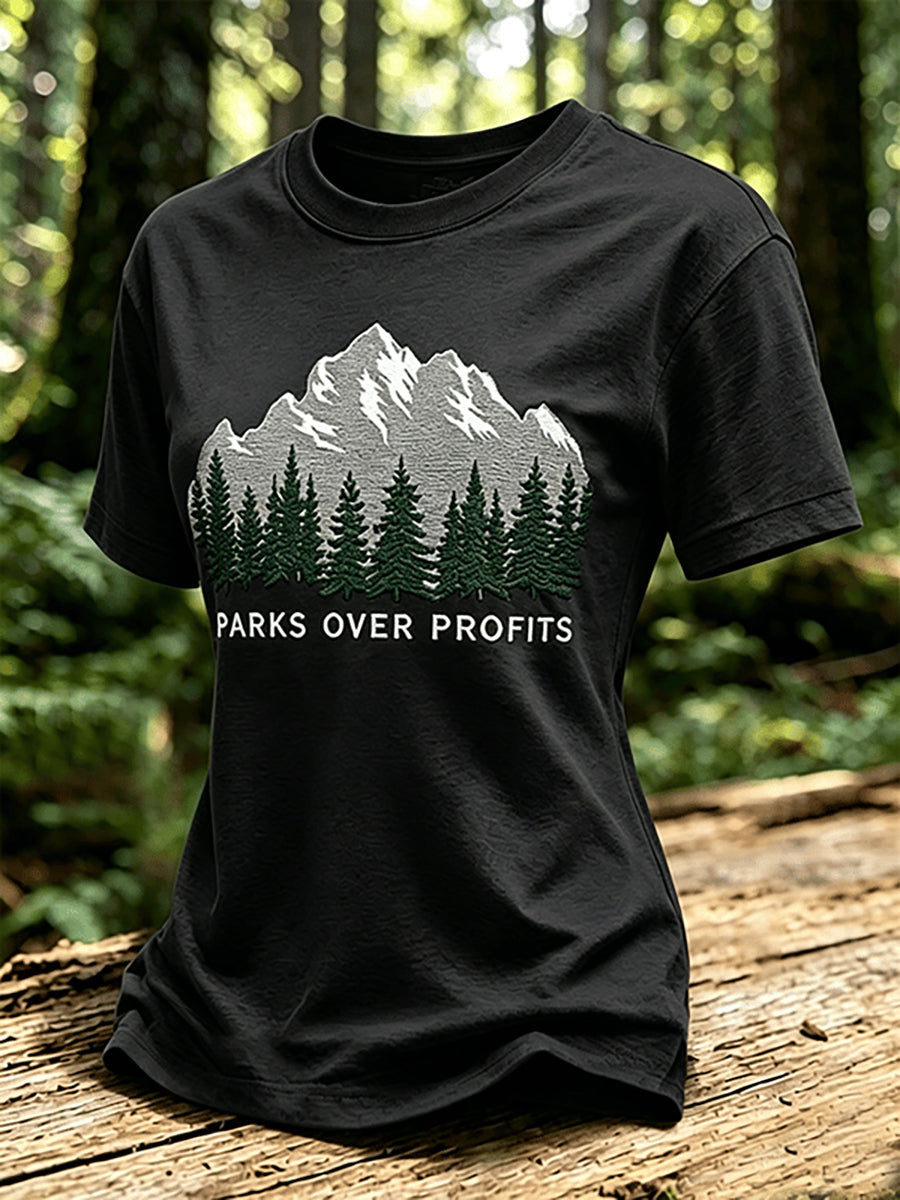 Women's May The Forest Be With You Printed Casual T-Shirt
