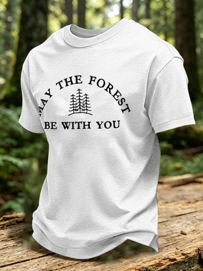 Men's May The Forest Be With You Print T-Shirt