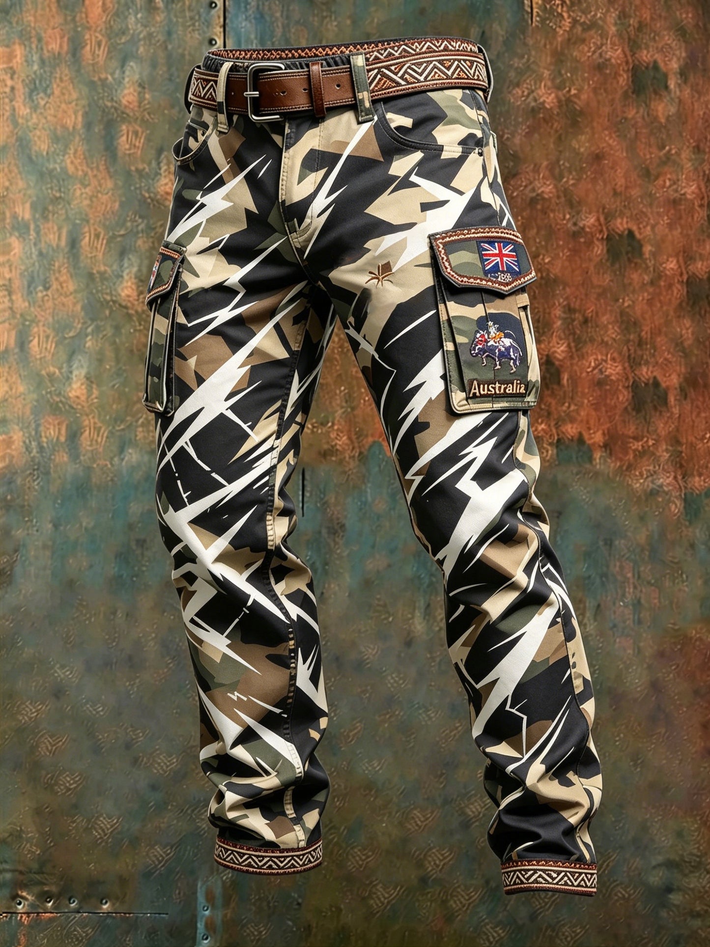 Men's Retro Business Style Casual Work Trousers