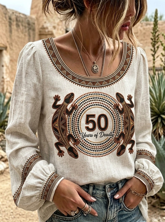 Women's  AU Aboriginal Art NAIDOC Week Printed Top
