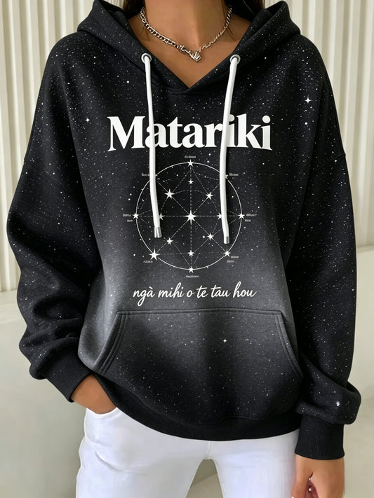 Women's Maori Art Matariki Printed Hoodie