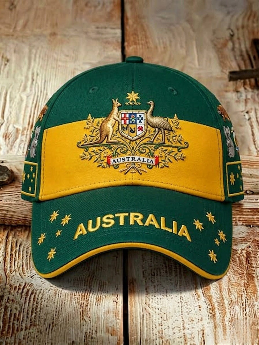 Vintage Australia Football Lover Art Printed Cap