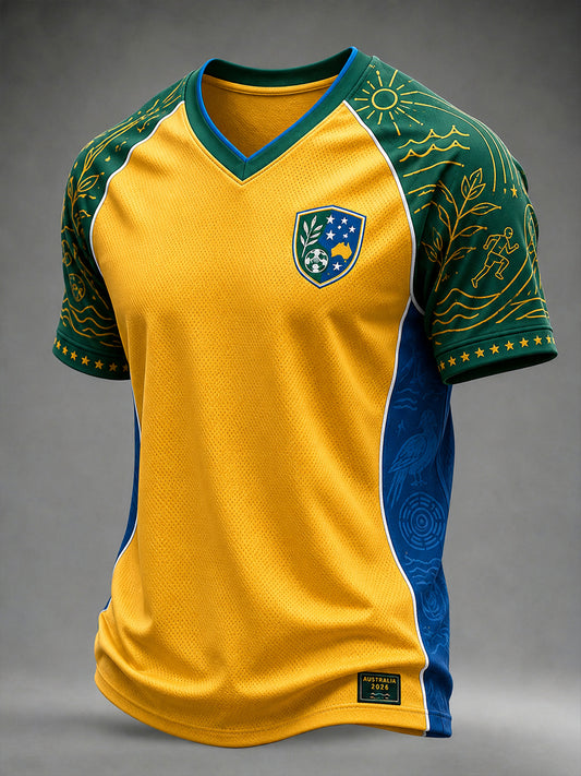 Men's Australia Football V-neck T-shirt