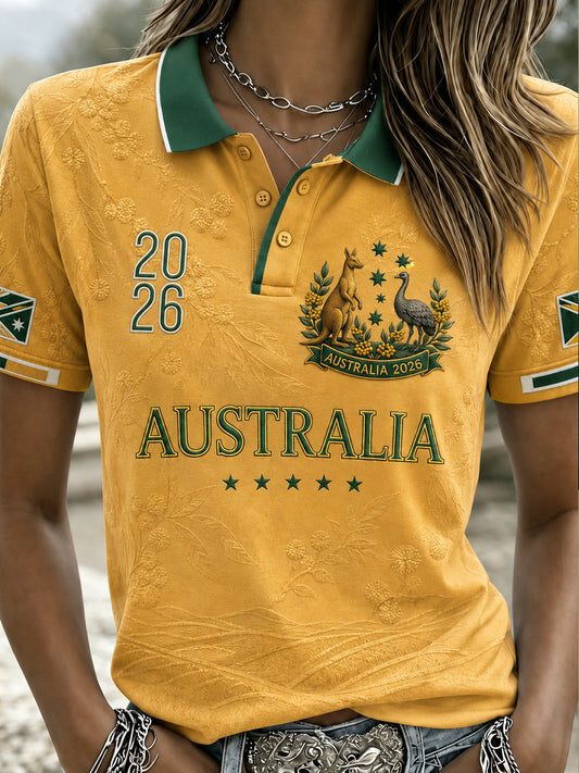 Women's Australia Football Polo T-Shirt
